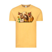Vintage Mustard Fall Squirrel Vintage Tee - LillyAllenDesigns