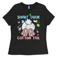 Black shake your cotton tail Ladies Tee - MaliasSmallBusiness