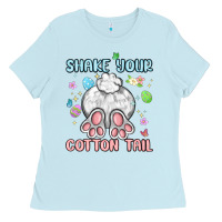 Baby Blue shake your cotton tail Ladies Tee - MaliasSmallBusiness
