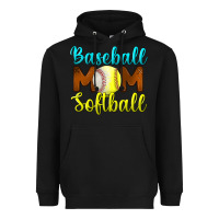 Black baseball mom softball Heavyweight Hoodie - BundleAndBundleShop