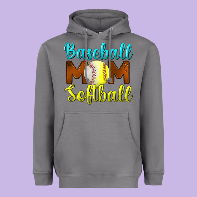 Baseball Mom Softball Heavyweight Hoodie Designed By Bundleandbundleshop