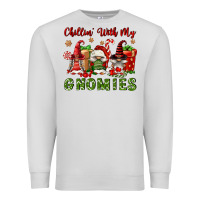 Dove Grey Chillin' With My Gnomies Premium Sweatshirt - FaDigitalArtStudio