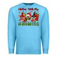 Ocean Blue Chillin' With My Gnomies Premium Sweatshirt - FaDigitalArtStudio