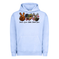 Pigment Grape Ice Peace Love White Tailed Deer Urban Hoodie - LillyAllenDesigns