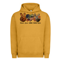 Pigment Peanut Butter Peace Love White Tailed Deer Urban Hoodie - LillyAllenDesigns