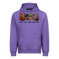 Tulip Peace Love White Tailed Deer Urban Hoodie - LillyAllenDesigns