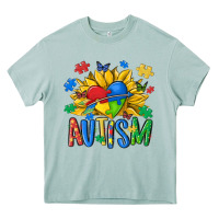 Arona austism sunflower Heavy Core Tee - MaliasSmallBusiness