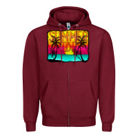 Burgundy summer vibes Zipper Hoodie - CowCowDesign