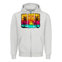 Dove Grey summer vibes Zipper Hoodie - CowCowDesign
