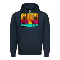 Navy summer vibes Zipper Hoodie - CowCowDesign