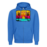 True Royal summer vibes Zipper Hoodie - CowCowDesign