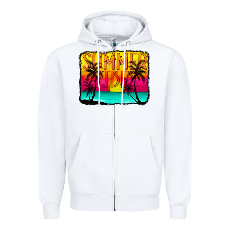 Summer Vibes Zipper Hoodie by CowCowDesign | Teevron