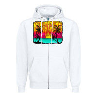 White summer vibes Zipper Hoodie - CowCowDesign
