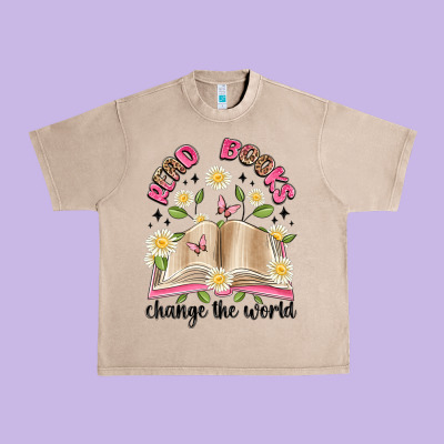 Read Books Change The World Artiststas Urban Heavy Tee Designed By Artiststas