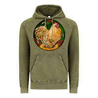 Vintage Olive cochin rooster christmas Vintage Hoodie - LillyAllenDesigns