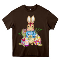Chocolate Brown easter bunny and eggs Heavy Core Tee - AdoDesignShop