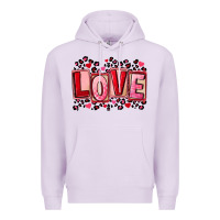 Lilac Valentine's Day love Premium Hoodie - FaDigitalArtStudio