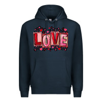 Navy Valentine's Day love Premium Hoodie - FaDigitalArtStudio