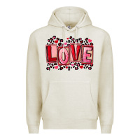 Oatmeal Heather Valentine's Day love Premium Hoodie - FaDigitalArtStudio