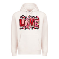 Pale Pink Valentine's Day love Premium Hoodie - FaDigitalArtStudio