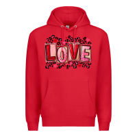 Red Valentine's Day love Premium Hoodie - FaDigitalArtStudio