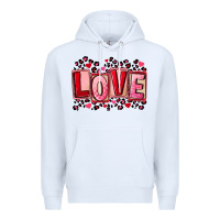 White Valentine's Day love Premium Hoodie - FaDigitalArtStudio