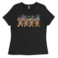 Black easter day baby highland cow Ladies Tee - MaliasSmallBusiness
