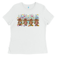 Easter Day Baby Highland Cow Ladies Tee | Teevron