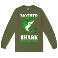 Army Green Mother Shark Doo Doo Doo Long Sleeve Tee - Bettercallsaul