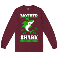 Burgundy Mother Shark Doo Doo Doo Long Sleeve Tee - Bettercallsaul