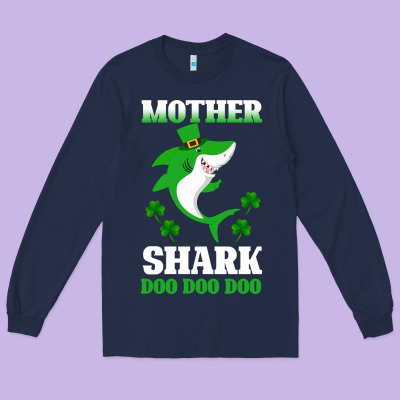 Mother Shark Doo Doo Doo Long Sleeve Tee Designed By Bettercallsaul