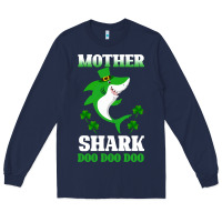 Navy Mother Shark Doo Doo Doo Long Sleeve Tee - Bettercallsaul