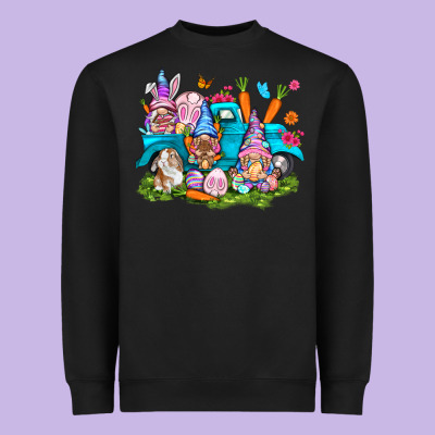 Easter Gnomies With Truck Easter Day Heavyweight Sweatshirt Designed By Howdyjamesfarm