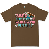 Cacao just a good mom with a hood playlist Premium Tee - MaliasSmallBusiness