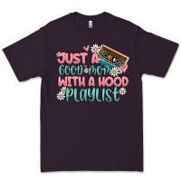 Plum just a good mom with a hood playlist Premium Tee - MaliasSmallBusiness