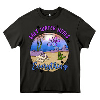 Asphalt salt water heals everything Heavy Core Tee - MaliasSmallBusiness