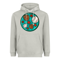 Moon Dust baseball with sunflower round earrings Heavyweight Hoodie - BundleAndBundleShop