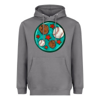 Storm baseball with sunflower round earrings Heavyweight Hoodie - BundleAndBundleShop