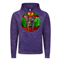 Cloud Purple christmas pig Vintage Hoodie - LillyAllenDesigns