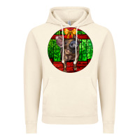 Vintage Artic christmas pig Vintage Hoodie - LillyAllenDesigns