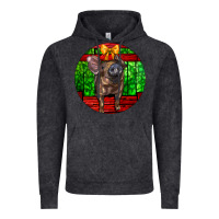 Vintage Black christmas pig Vintage Hoodie - LillyAllenDesigns