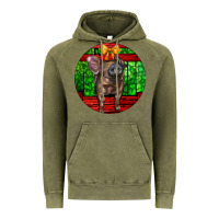 Vintage Olive christmas pig Vintage Hoodie - LillyAllenDesigns