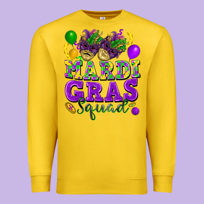 Mardi Gras Squad Premium Sweatshirt Designed By Fadigitalartstudio