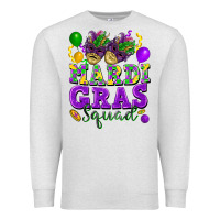 Oatmeal Heather mardi gras squad Premium Sweatshirt - FaDigitalArtStudio