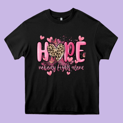 Hope Nobody Fights Alone Heavy Core Tee Designed By Maliassmallbusiness