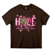 Chocolate Brown hope nobody fights alone Heavy Core Tee - MaliasSmallBusiness