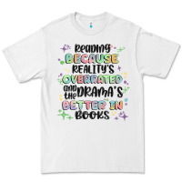 White reading because realitys overrated Premium Tee - MaliasSmallBusiness