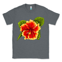 Charcoal Heather Hawaiian Hibiscus Flower Classic Tee - LillyAllenDesigns