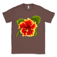 Chestnut Hawaiian Hibiscus Flower Classic Tee - LillyAllenDesigns