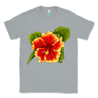 Heather Grey Hawaiian Hibiscus Flower Classic Tee - LillyAllenDesigns
